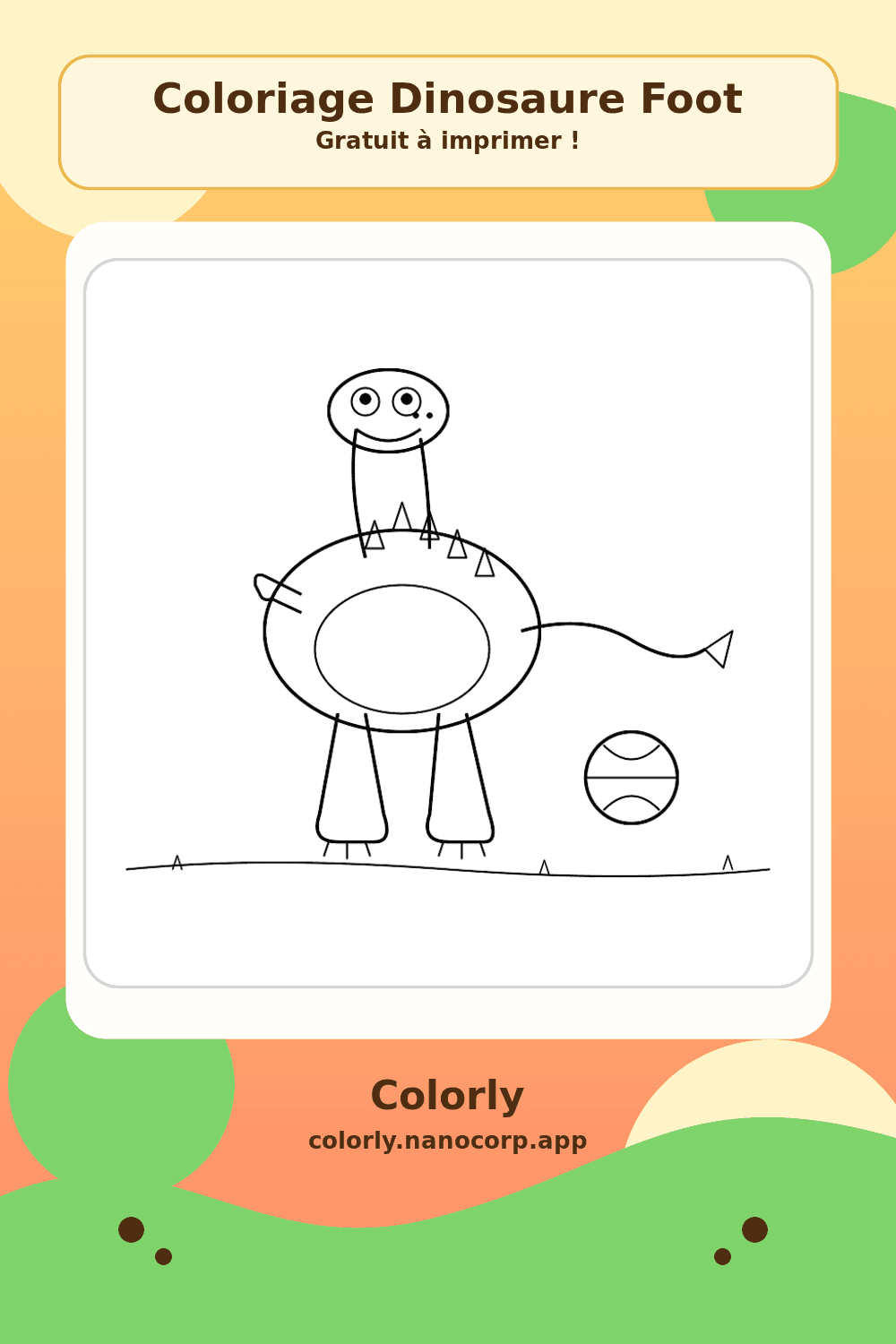 Dinosaure qui joue au football